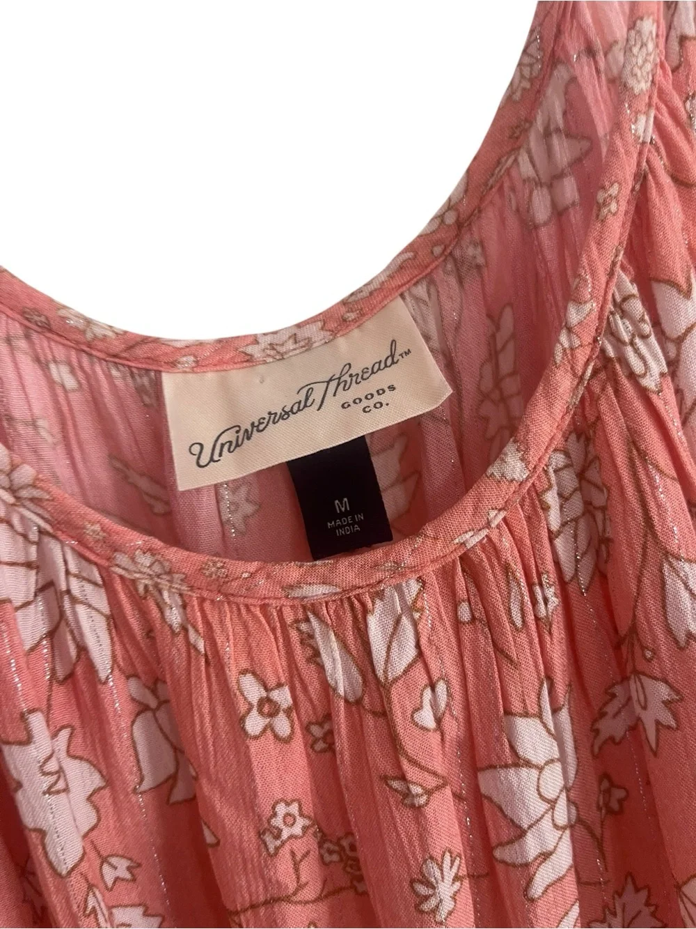 Universal Thread Pink Floral Tiered Maxi Dress – Size Medium - Picture 3 of 3